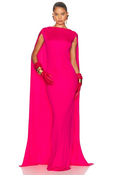 The Alva Caped Jersey Dress