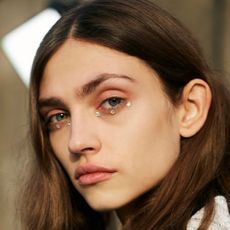 Model with matte skin