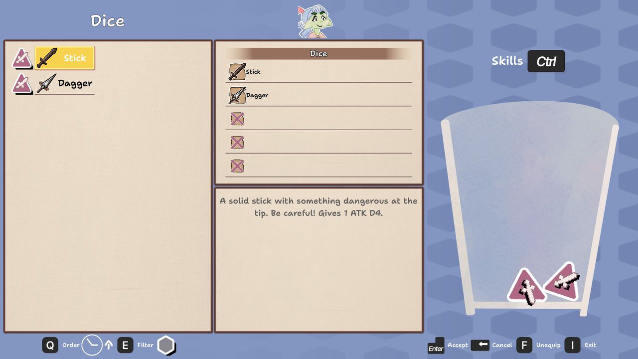 Screenshots from Dice 'n' Goblins, an RPG by Tsukumogami Software.