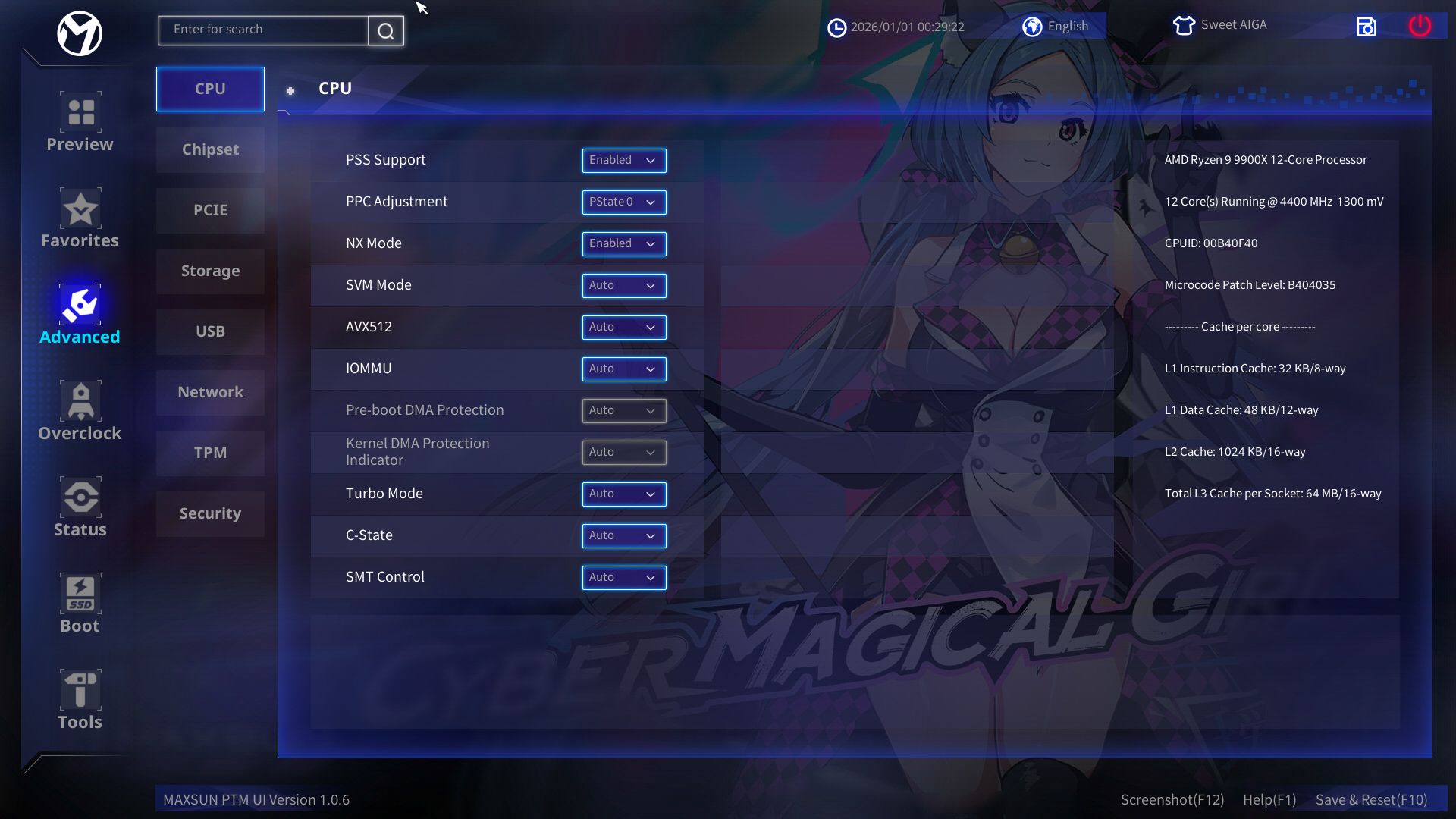 Maxsun Terminator B850M Pro II - BIOS