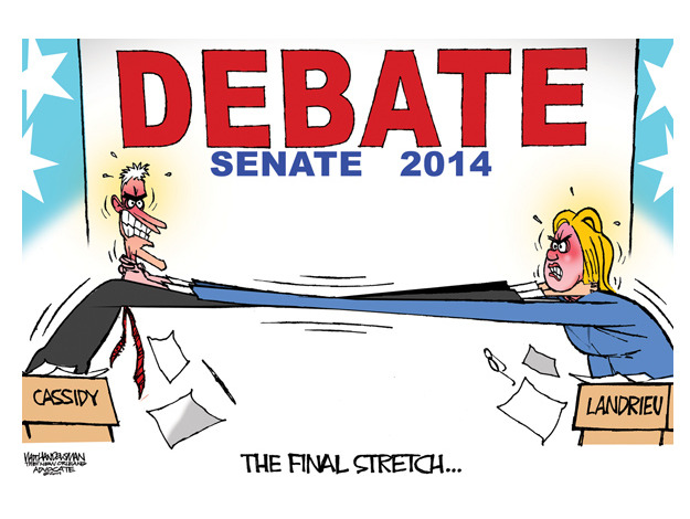 Political cartoon Cassidy Landrieu Louisiana