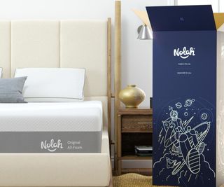 Nolah Original Mattress beside a Nolah mattress box.