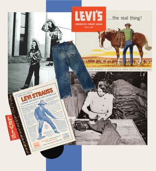 An archive selection of Levi's 501 imagery and advertising