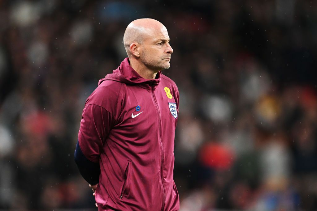 LONDON, ENGLAND - SEPTEMBER 10: Lee Carsley, Interim Manager of England, looks on during the UEFA Nations League 2024/25 League B Group B2 match between England and Finland at Wembley Stadium on September 10, 2024 in London, England. (Photo by Michael Regan - The FA/The FA via Getty Images) England Nations League squad 