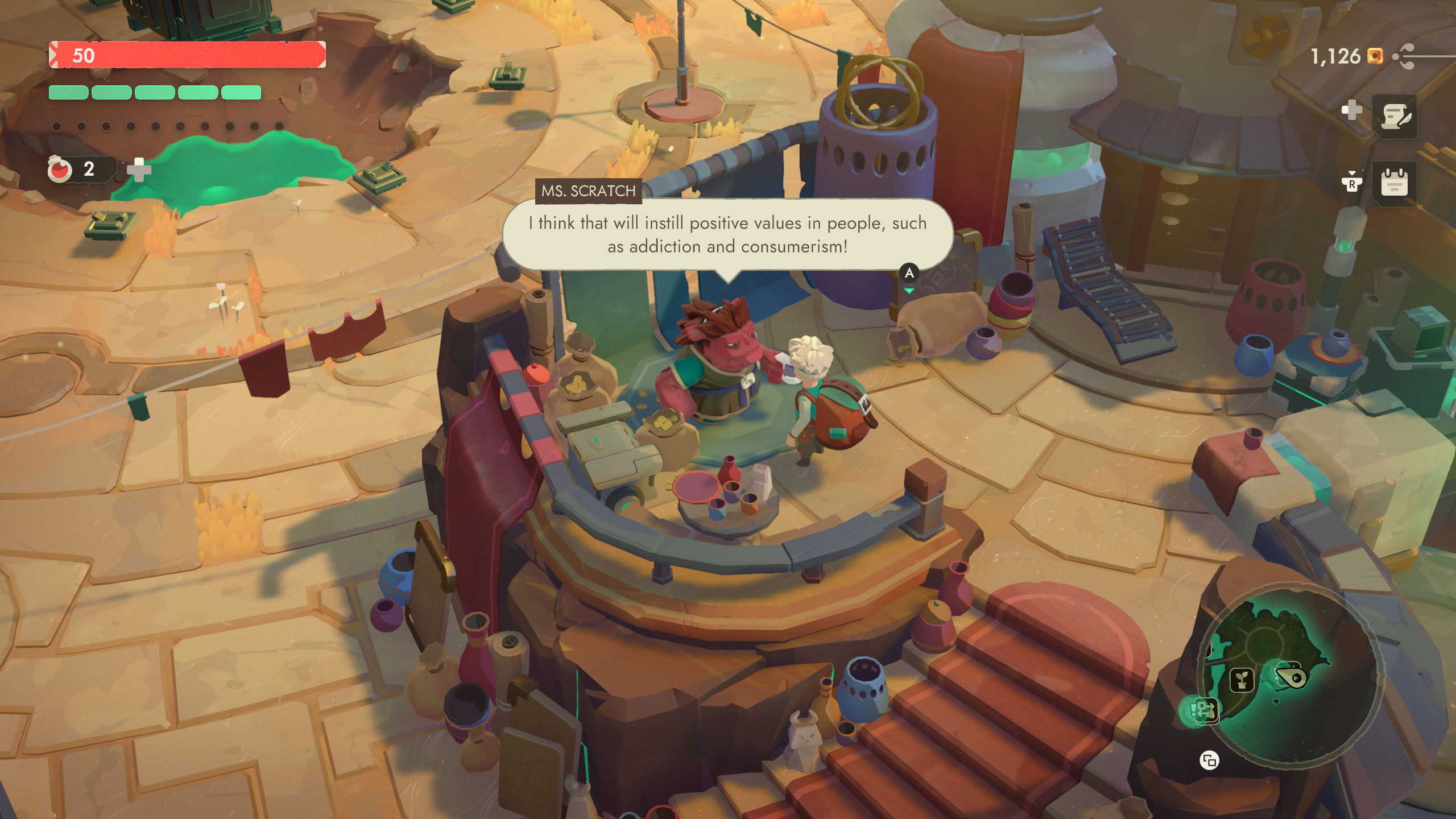 Moonlighter 2: The Endless Vault gameplay screenshots showing the character Will in the village of Tresna and exploring various dungeons.