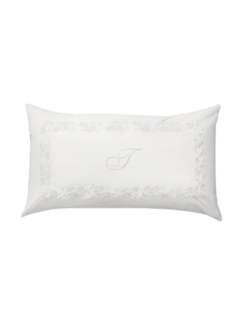 Bianca Organic Percale Embroidered Shams, Set of 2