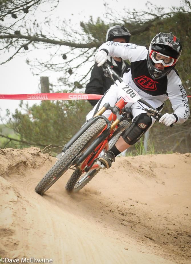 Jaime Hill (Juliana) carrying good speed through the corners