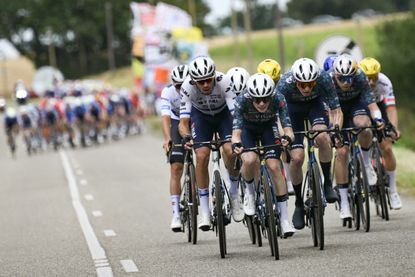 Visma-Lease a Bike on stage 13 of the 2024 Tour de France