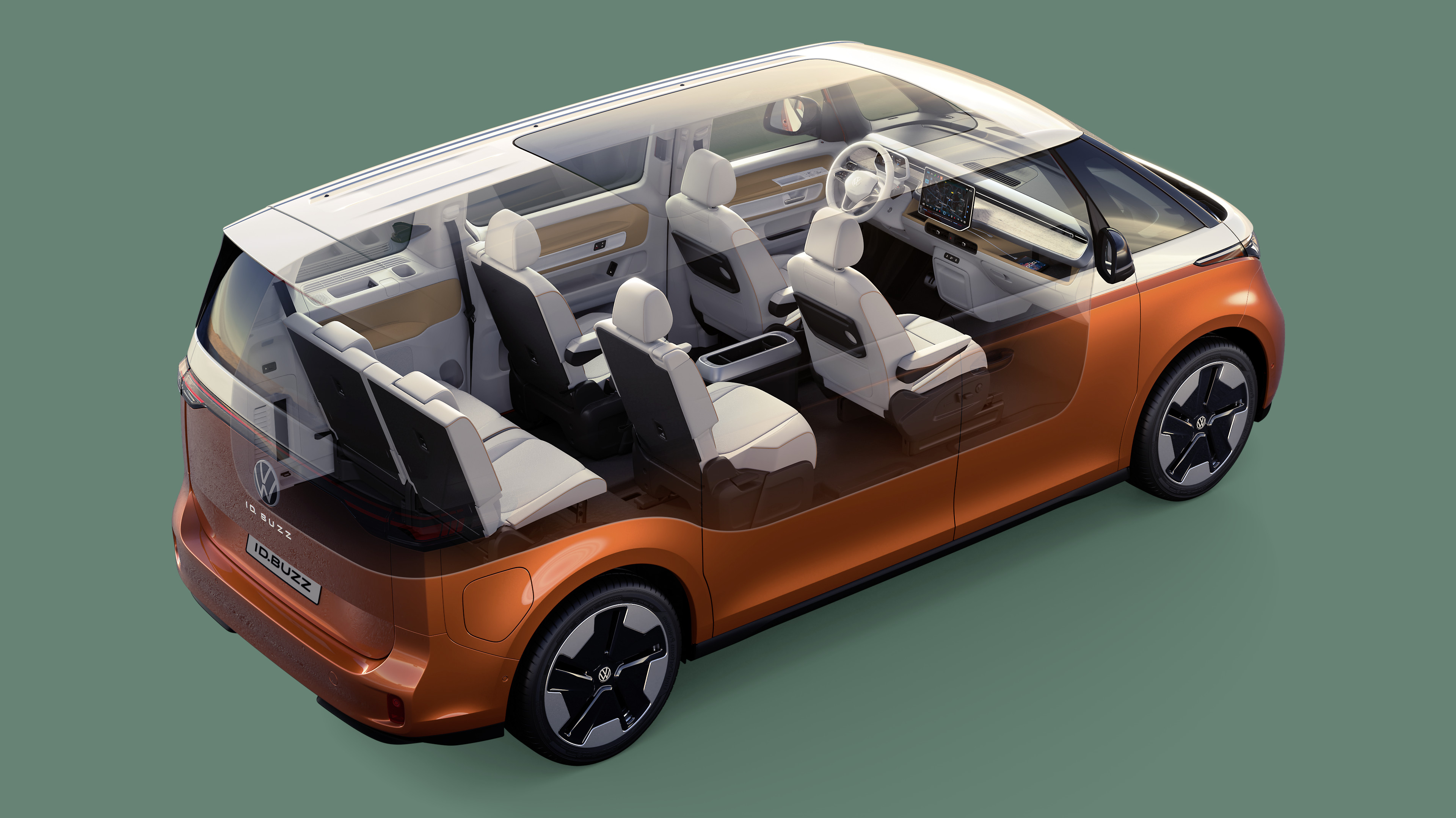 A diagram showing the six-seater layout for the ID.Buzz