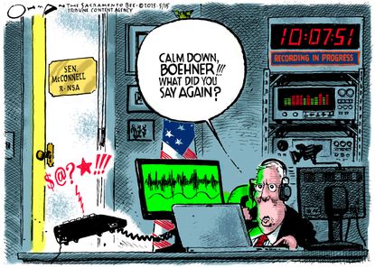 Political cartoon U.S. McConnell NSA