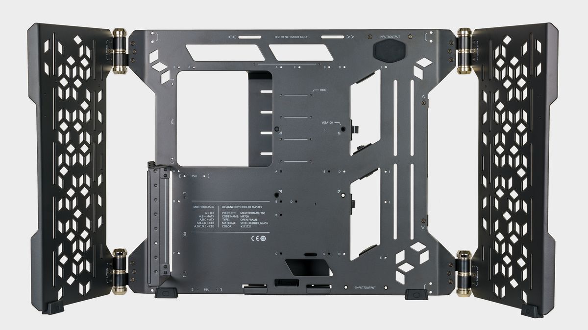 Cooler Master Masterframe 700 case in both vertical and horizontal configuration