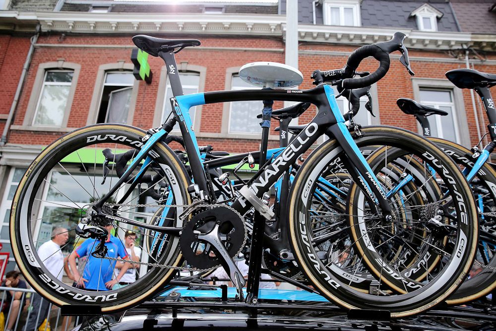 A Sky Pinarello waits for some action.