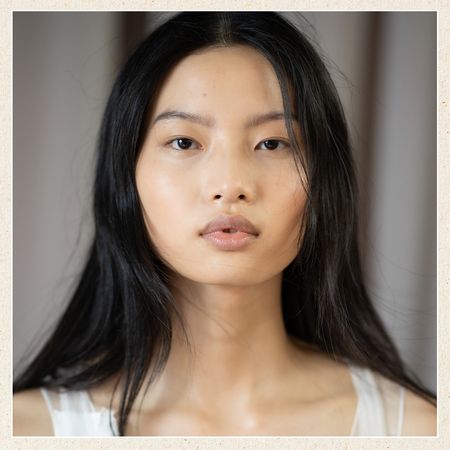 Model showing the key spring/summer 2026 beauty trends