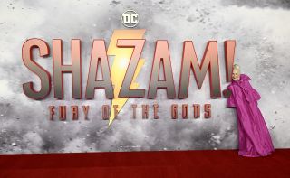 Helen Mirren at the premiere of Shazam 2
