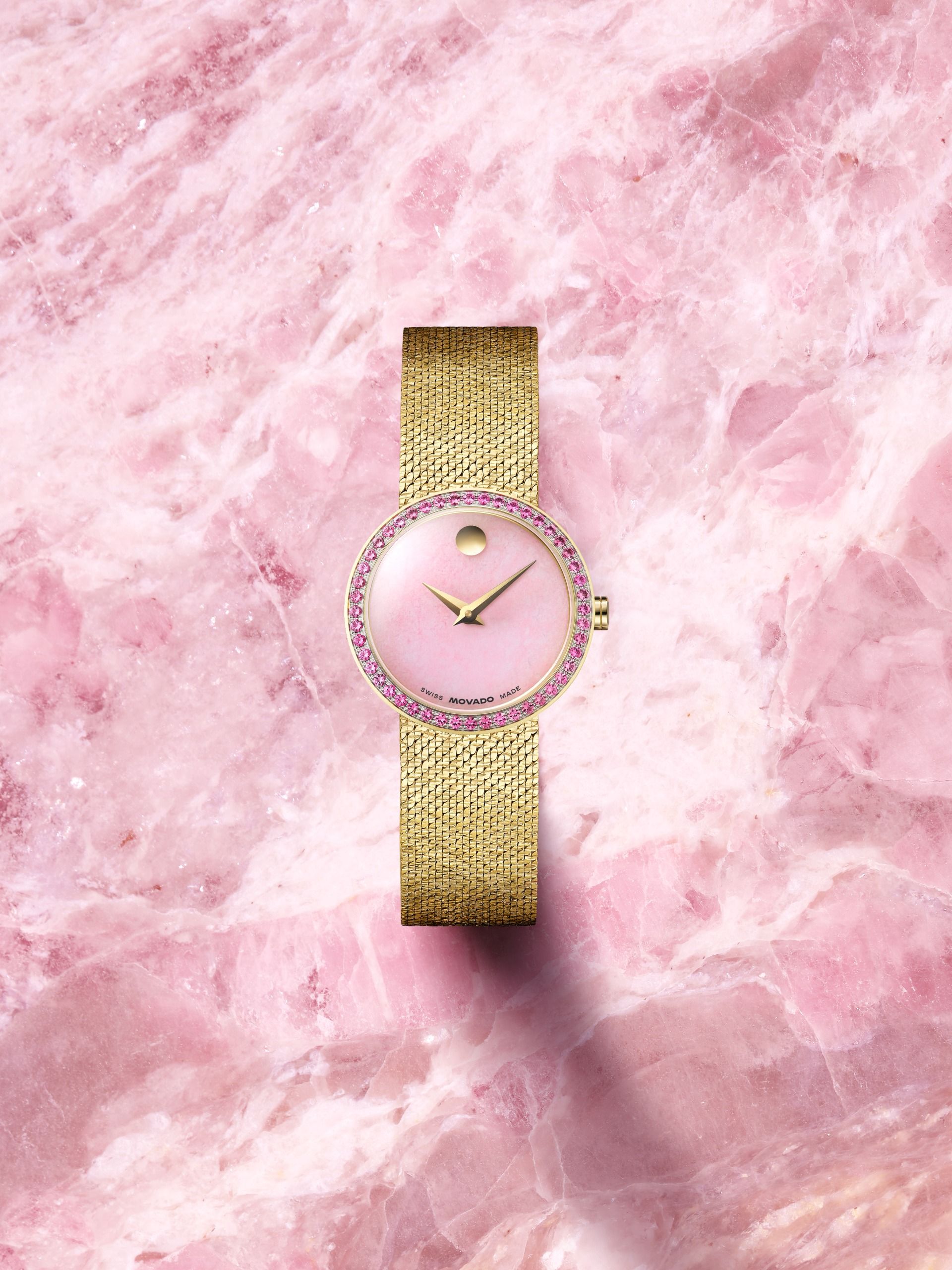 campaign photos of the watches in the Stephanie Gottlieb x Movado collaboration