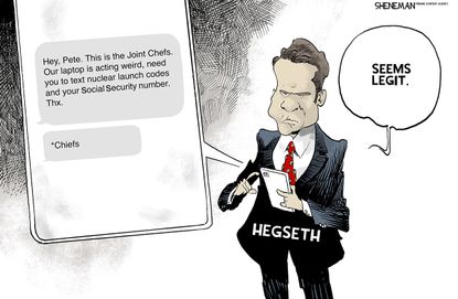 5 classified cartoons about Pete Hegseth's precarious position | The Week