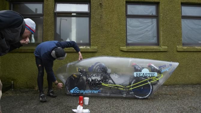 The Beastie is ready to roll at Machrihanish airport