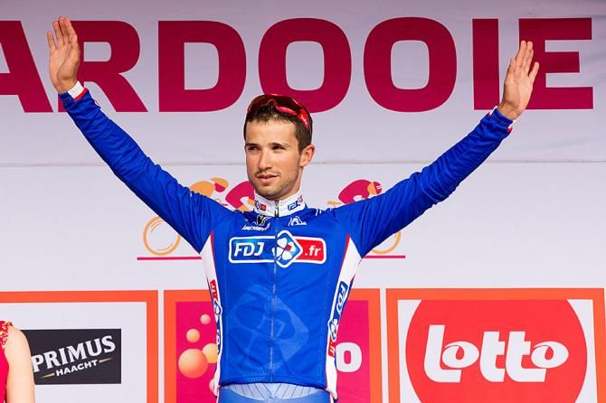 Nacer Bouhanni on the podium