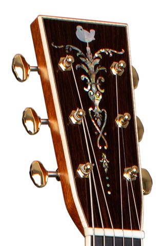 The D-45 Woodstock 50th Anniversary headstock is a thing of beauty
