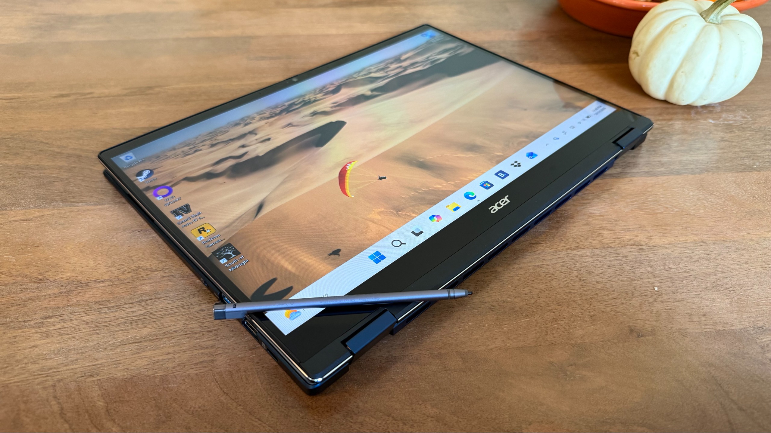 The Acer Swift Spin 14 AI easily folds into tablet mode and can be navigated with your fingers or a stylus.