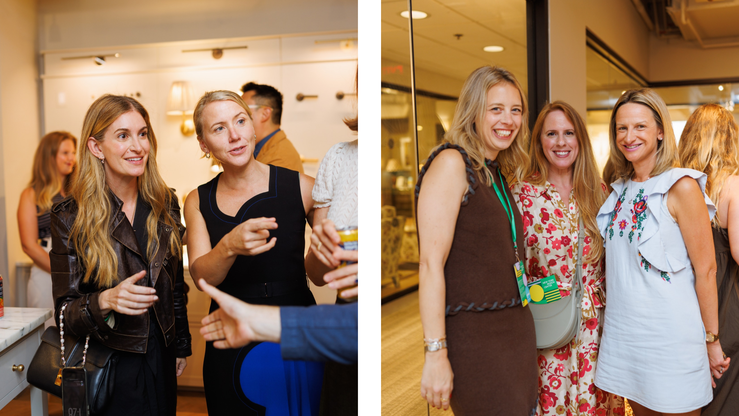 Groups chatting at Corston at New York Design Center