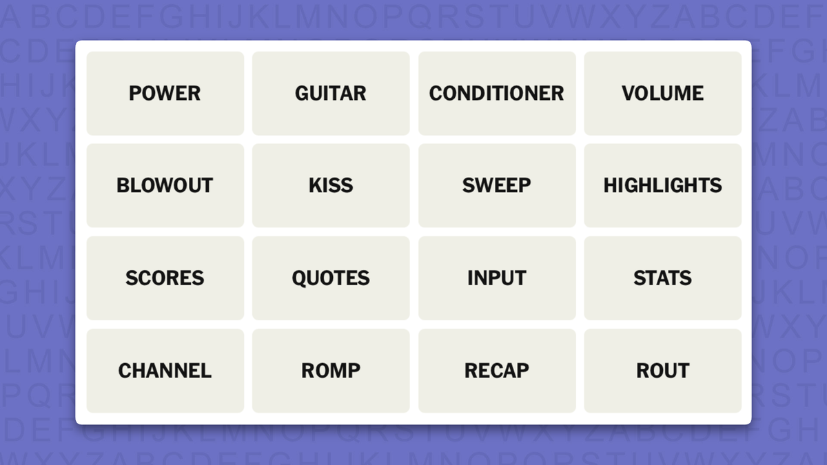 NYT Connections hints for game 1216 on a purple background