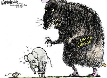 Political cartoon U.S. GOP Climate Change ISIS