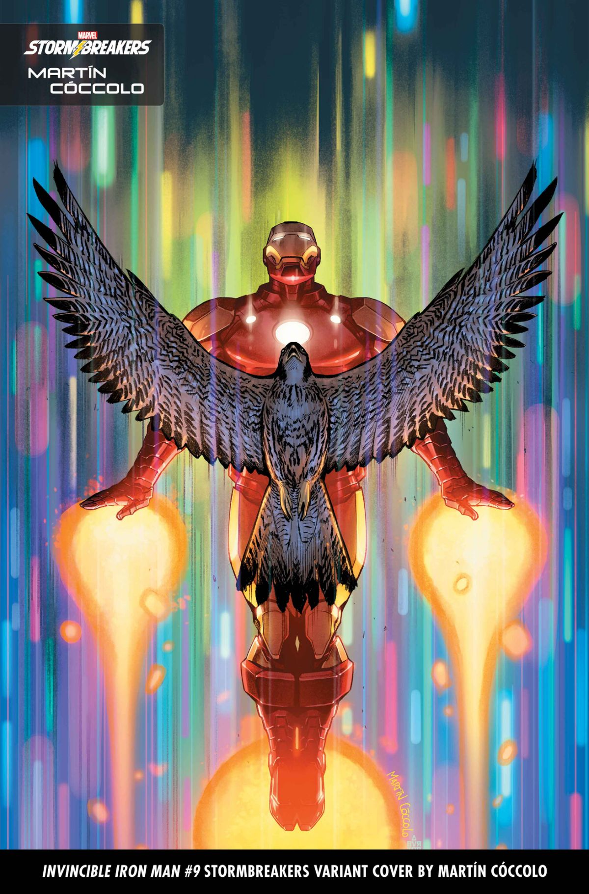 Invincible Iron Man #9 variant cover Mart&iacute;n C&oacute;ccolo