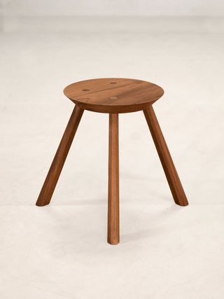 DW 01 Stool in Natural wood. Available at SCP