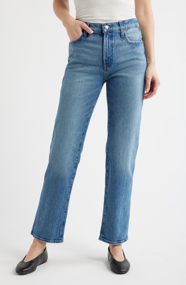 longline straight leg jeans