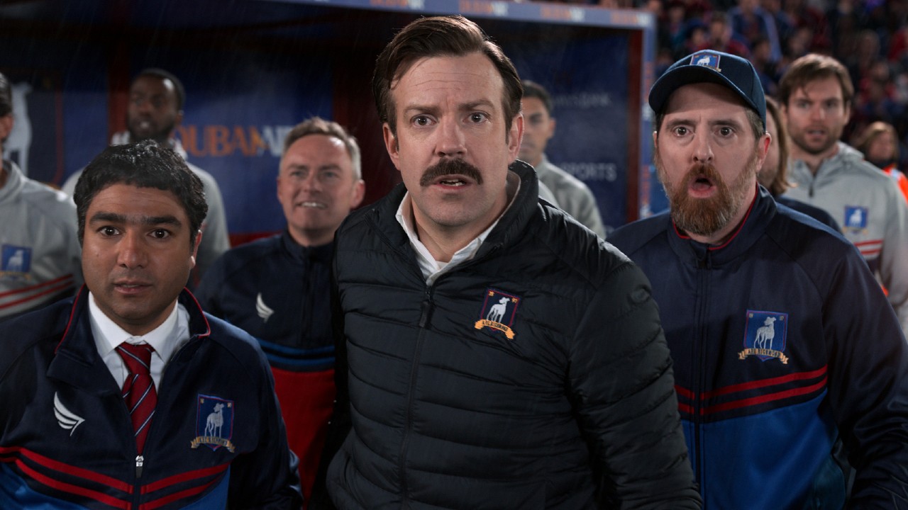 Nate, Ted and Beard looking shocked during a game. 