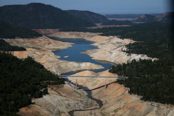 Lake Oroville in California.