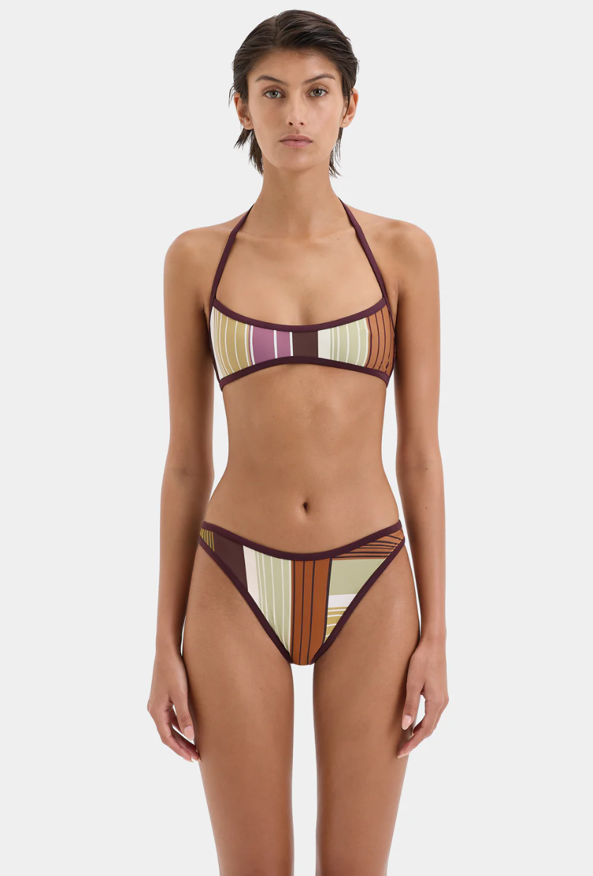 An image of a striped bikini set from SIR The Label. 
