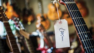 Guitar with price tag