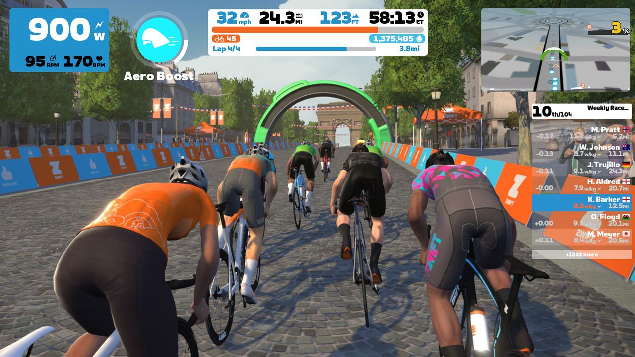 Zwift screenshots