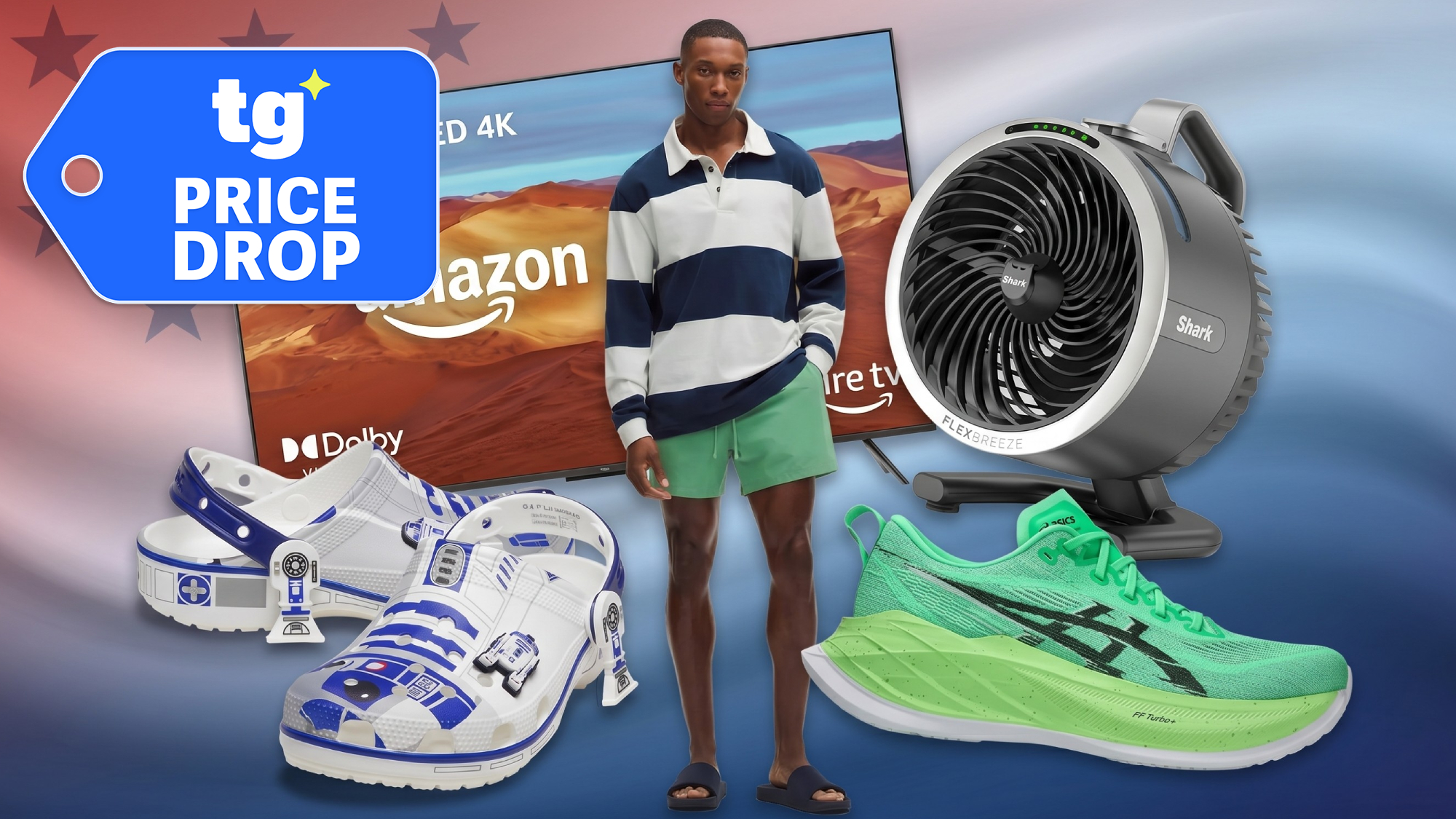 Collage of items on sale for Memorial Day