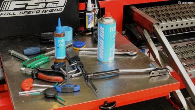 A Ritchey Torque Key and rear derailleur hanger straightening tool are everyday essentials