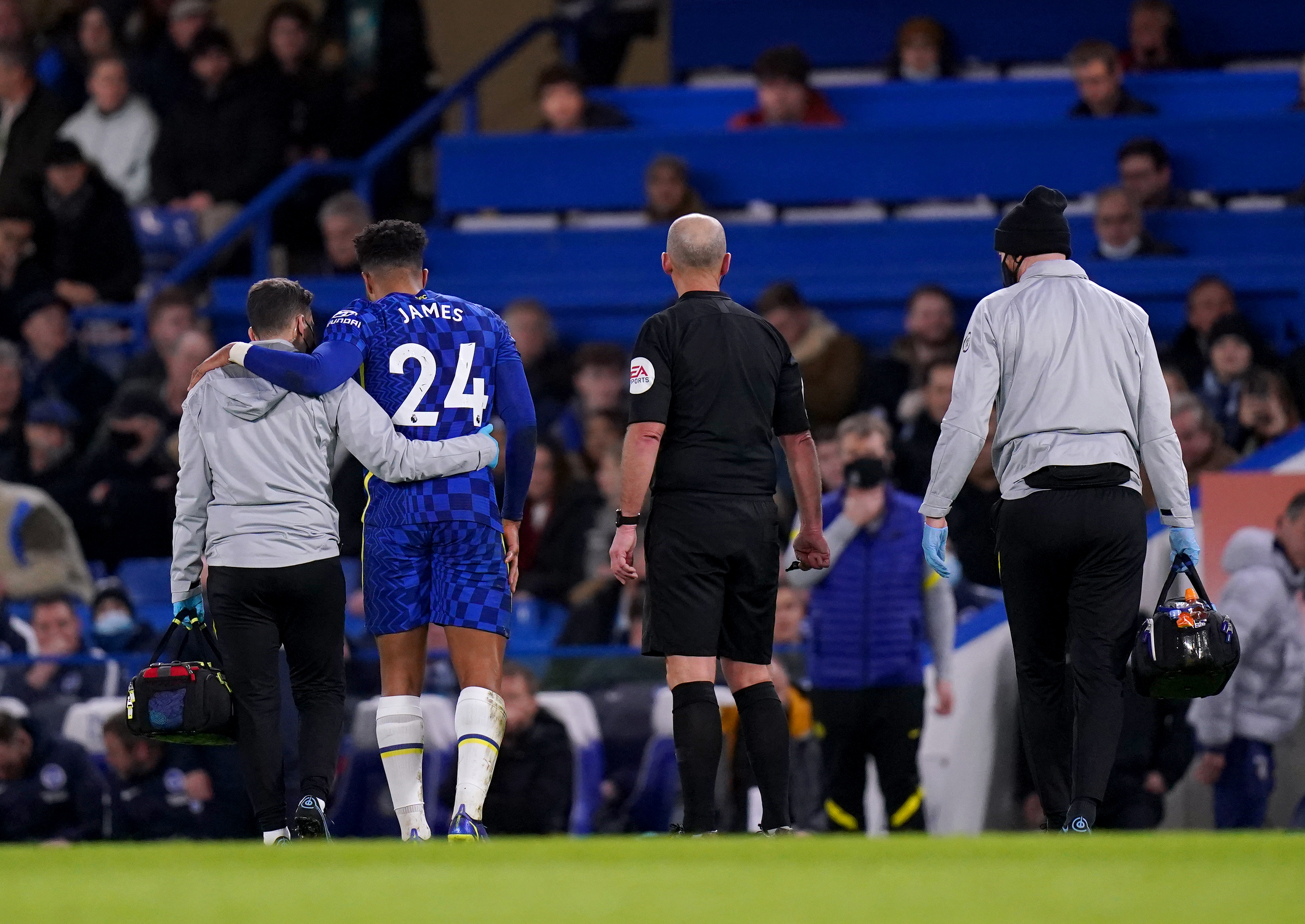Reece James suffered an injury against Brighton