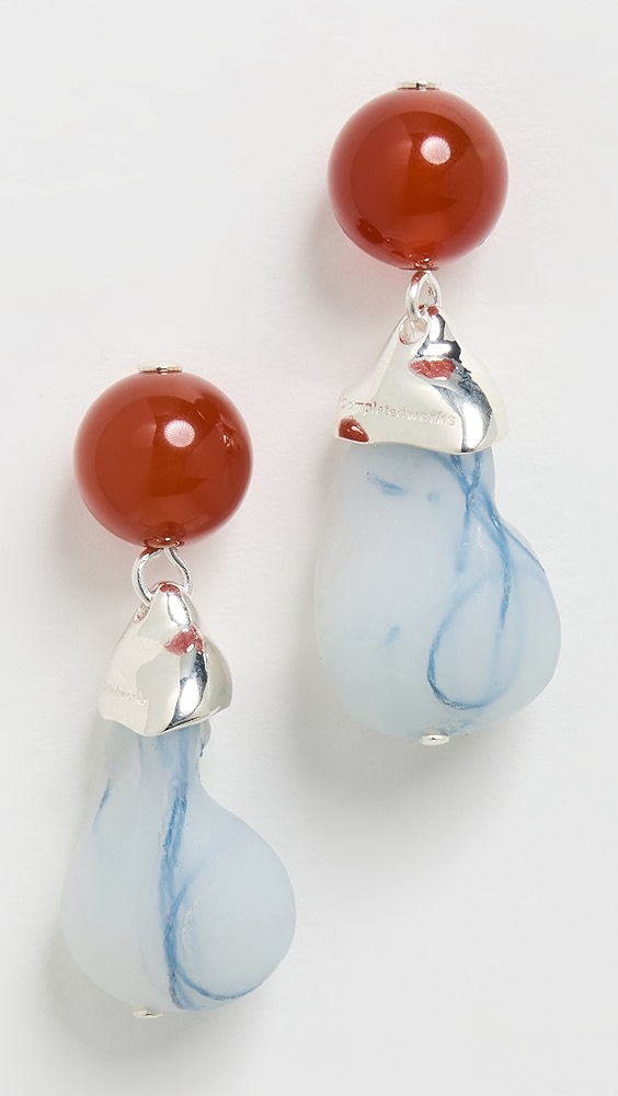 Completedworks Bio-Resin and Agate Drop Earrings