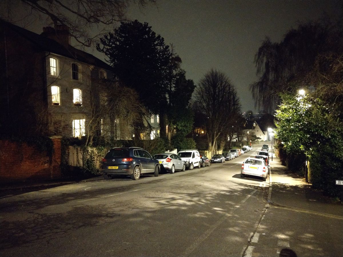 There&rsquo;s some overexposure here, but it&rsquo;s a worthwhile pay-off for what is a very clear, sharp night scene. And you can manually dial down exposure if you like.