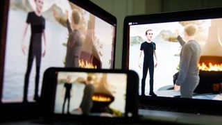 Mark Zuckerberg, adjusts an avatar of himself during the virtual Facebook Connect event, where the company announced its rebranding as Meta, in New York, U.S., on Thursday, Oct. 28, 2021. 