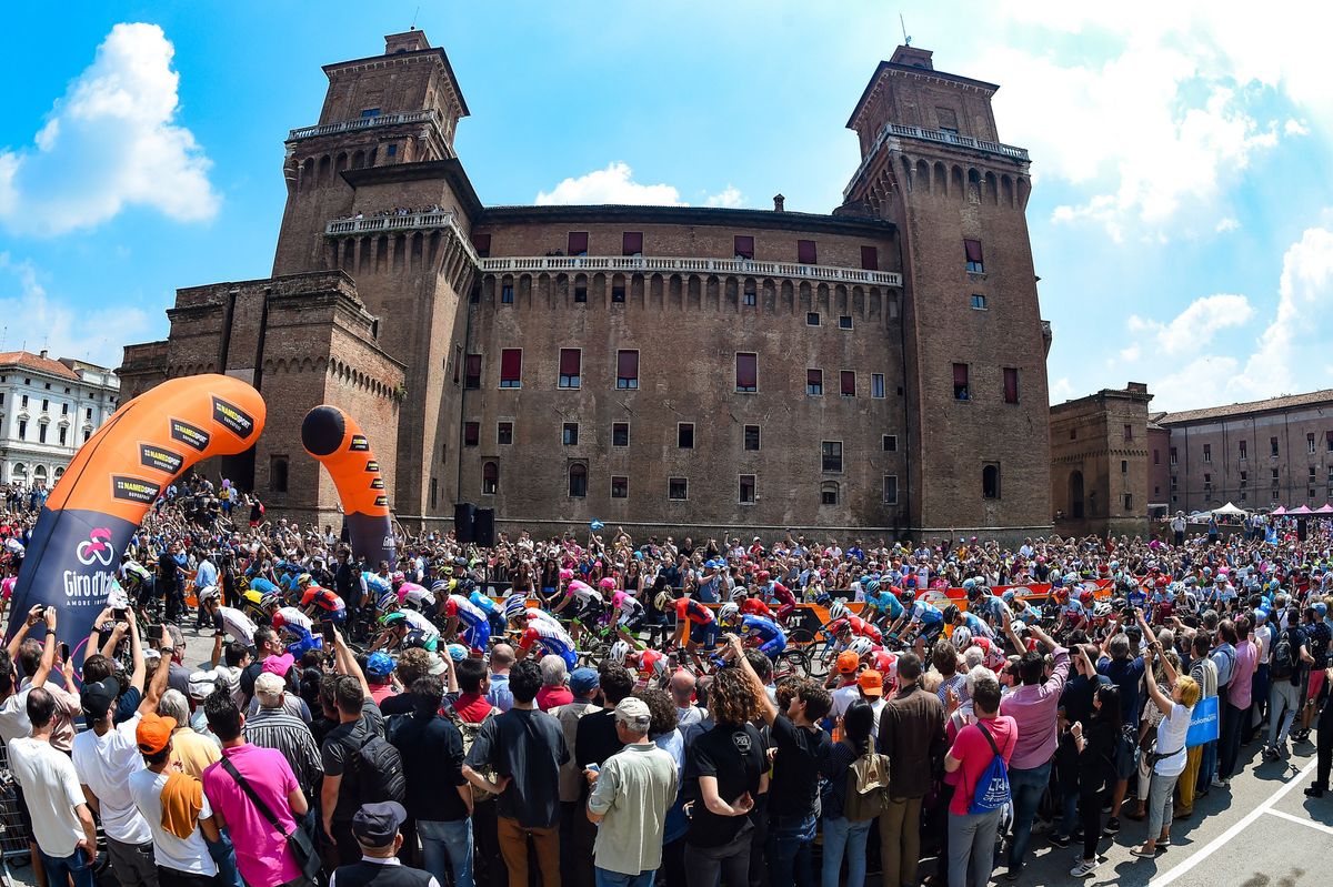 The start of stage 13 of the Giro d'Italia