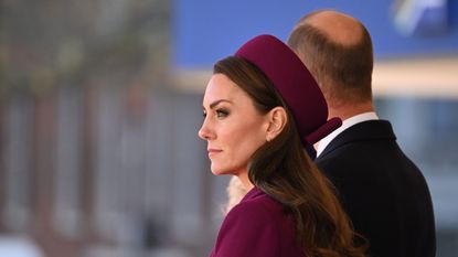Kate Middleton wore a fuchsia Emilia Wickstead dress
