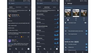 Screenshots showing Mastodon on Android