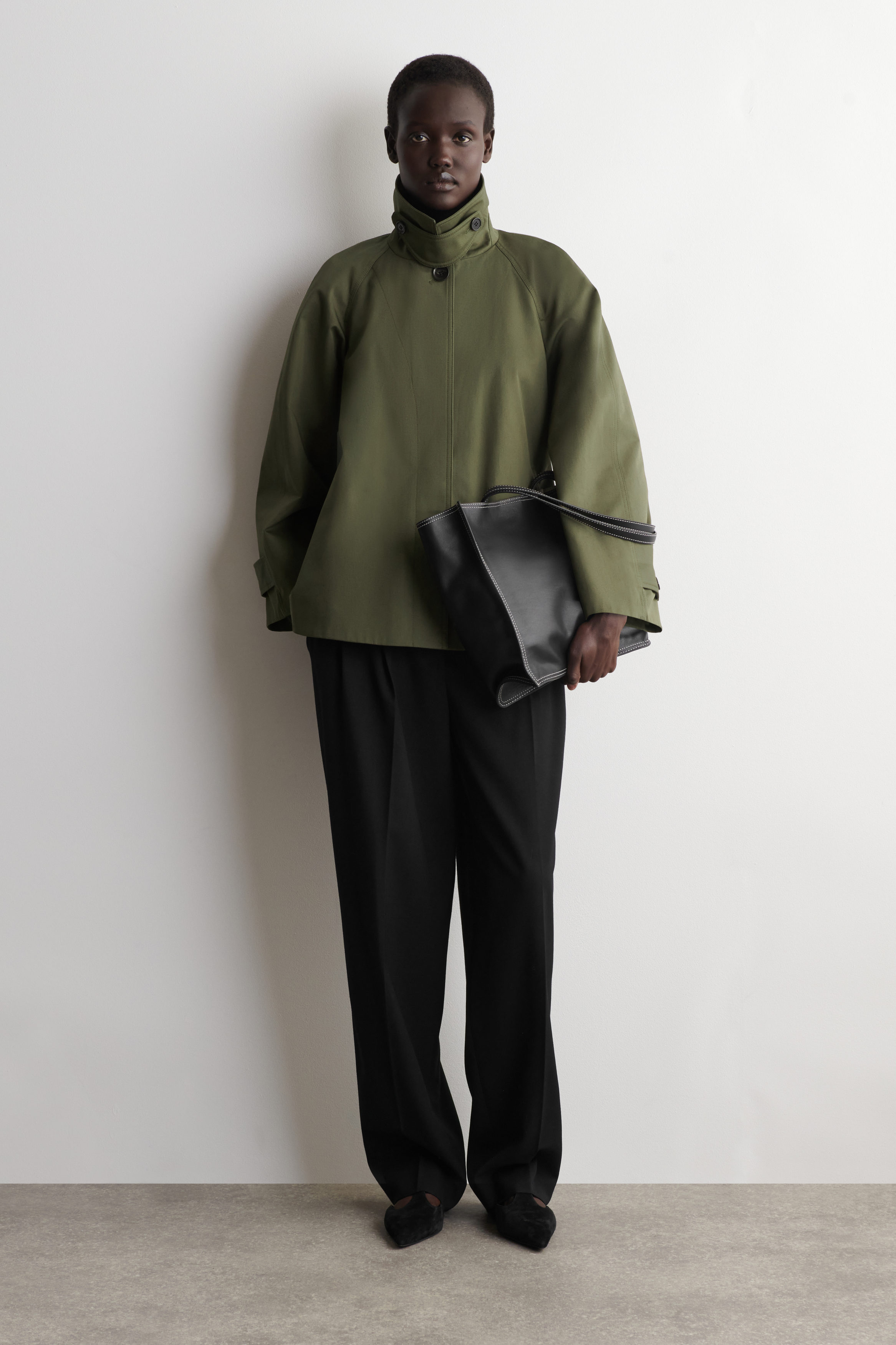 A-Line Cotton-Twill Jacket