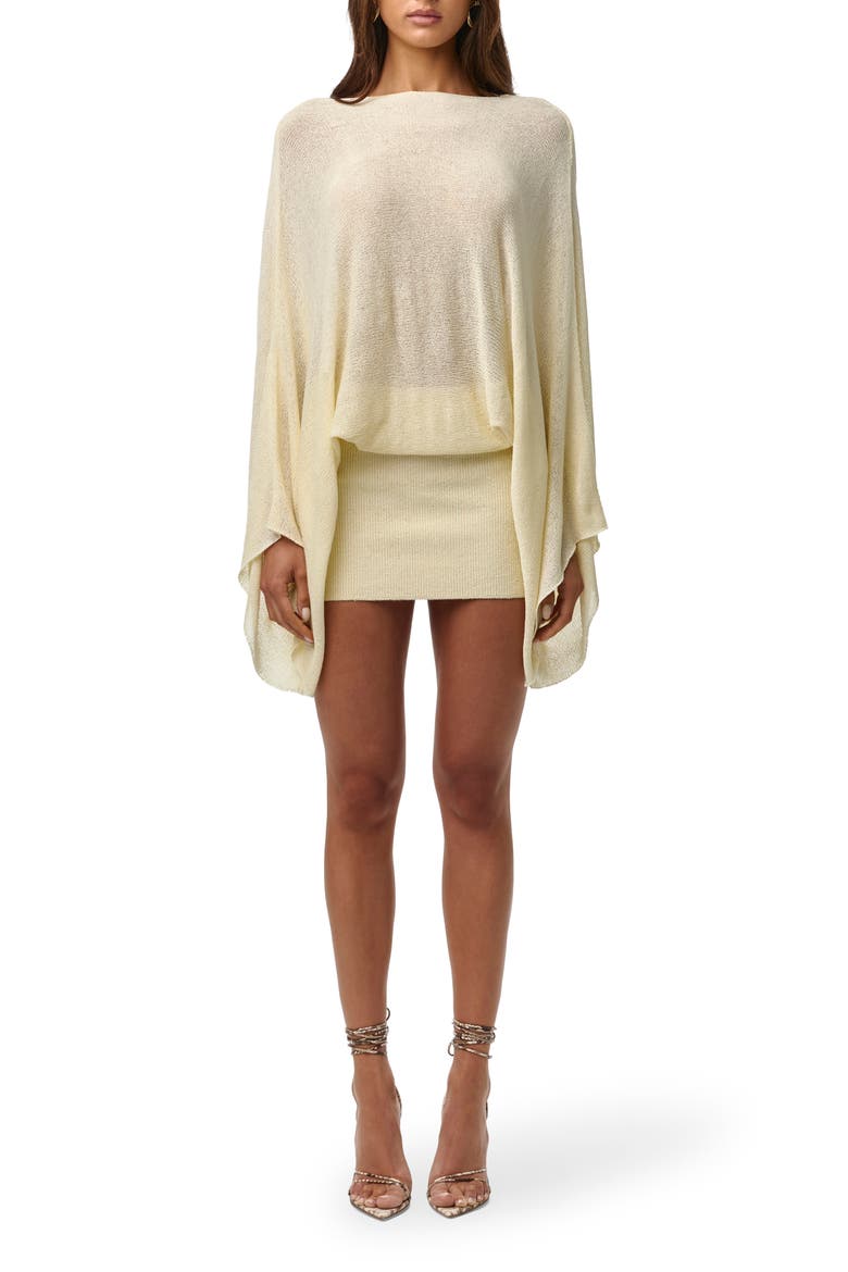 Drape Sleeve Knit Minidress