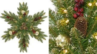 Best Christmas wreath in the shape of a star Dunhill Fir 32" Lighted Wreath