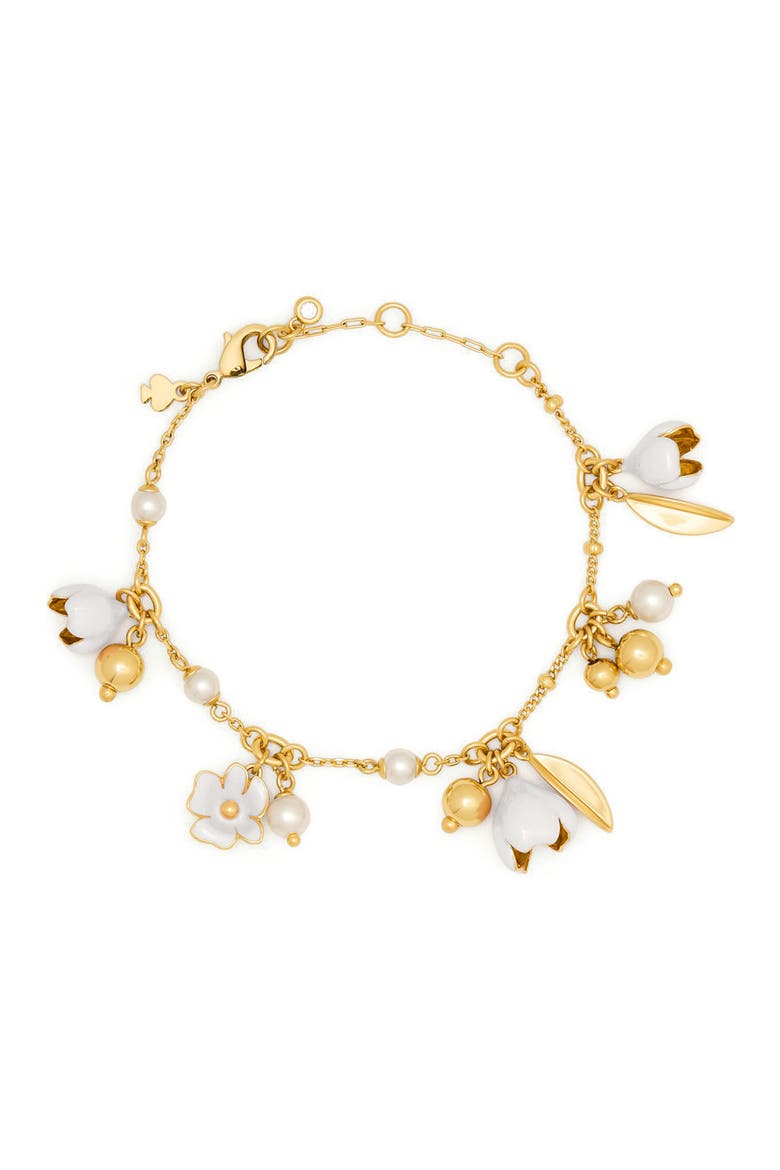Golden Bloom Flower Charm Bracelet