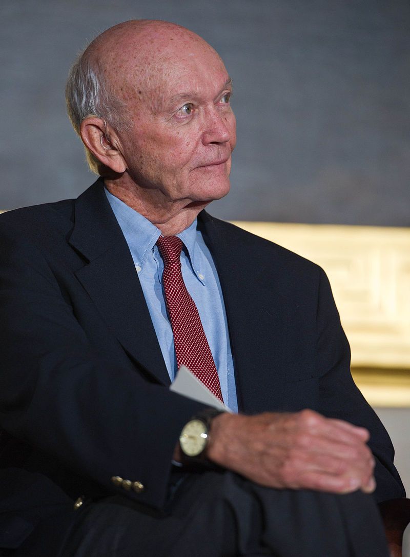 Apollo 11 astronaut Michael Collins in 2011 at the Congressional Gold Medal ceremony at the U.S. Capitol.