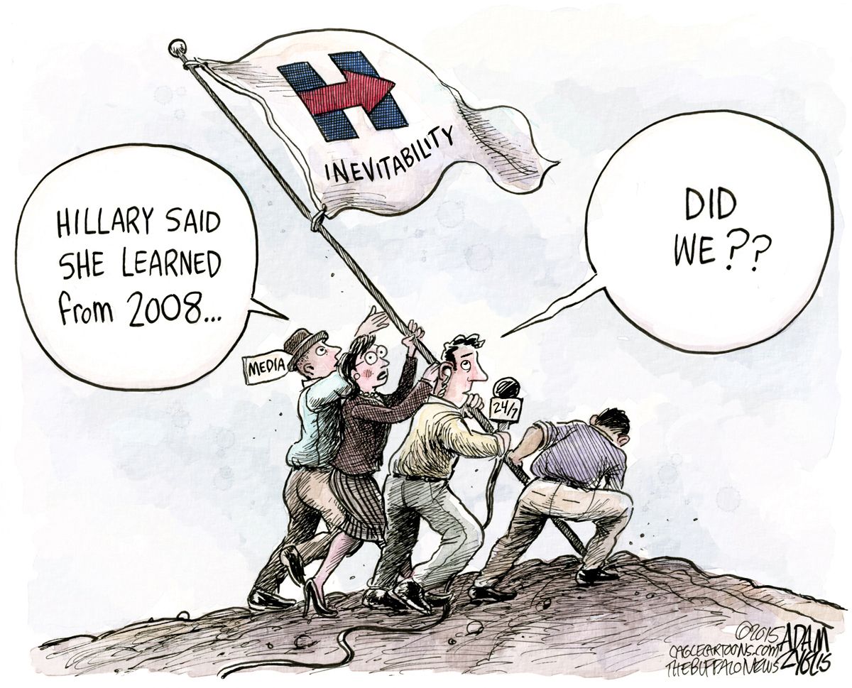 Political cartoon U.S. Hillary Clinton 2016